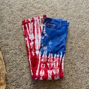 Red white and blue little girl jeans!